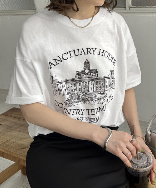 「DISCOAT」 半袖Tシャツ FREE ホワイト レディース_画像8