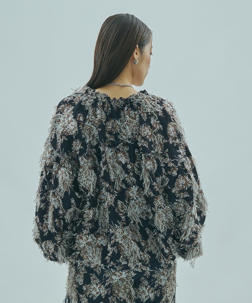 ROSE BUD（ローズバッド） ブラウス シャツ (mag.by c)FLOWER JACQUARD