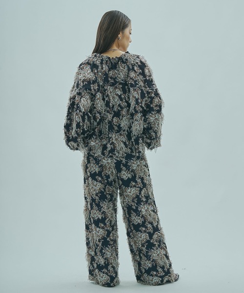 ROSE BUD（ローズバッド） ブラウス シャツ (mag.by c)FLOWER JACQUARD
