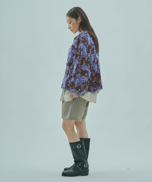 ROSE BUD（ローズバッド） ブラウス シャツ (mag.by c)FLOWER JACQUARD