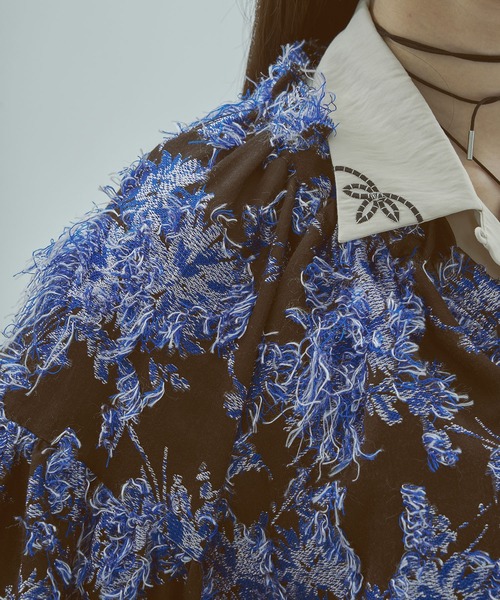 ROSE BUD（ローズバッド） ブラウス シャツ (mag.by c)FLOWER JACQUARD