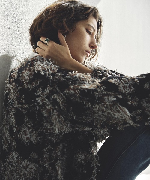 ROSE BUD（ローズバッド） ブラウス シャツ (mag.by c)FLOWER JACQUARD