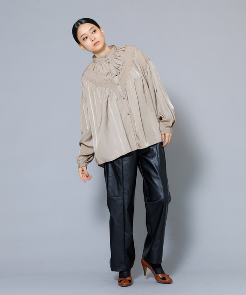 「NOMINE」 長袖ブラウス フリー グリーン レディース_画像5