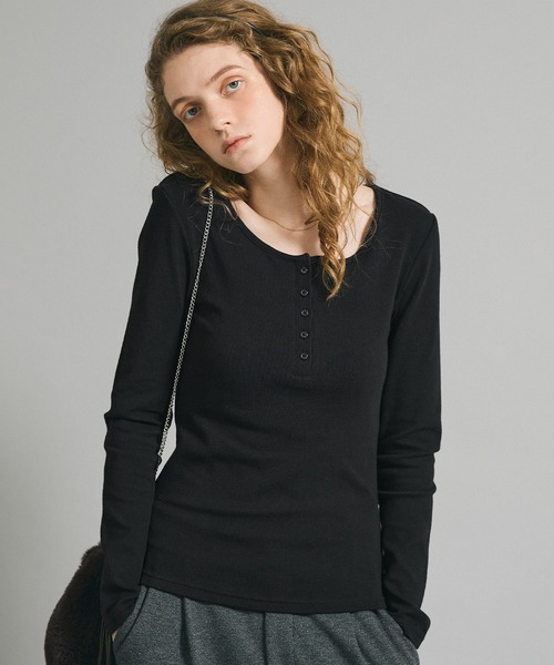 coca（コカ） ヘンリーネック tシャツ ヘンリーネックロングTシャツ 