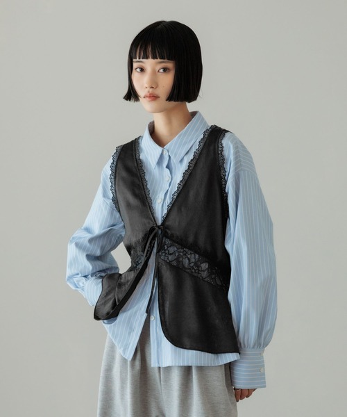 LOWRYS FARM（ローリーズファーム） ベスト ジレ サテンレースベスト
