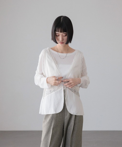 LOWRYS FARM（ローリーズファーム） ベスト ジレ サテンレースベスト