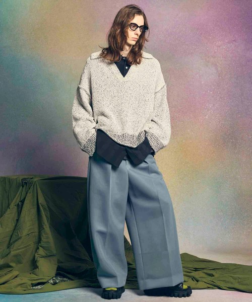 「MAISON SPECIAL」 長袖ニット 2 ミント メンズの画像