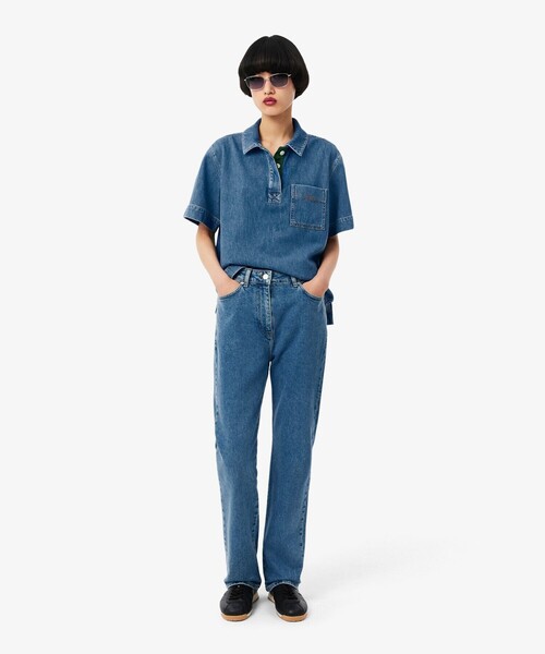 LACOSTE（ラコステ） ジーンズ デニム デニムパンツ ハイウエスト 