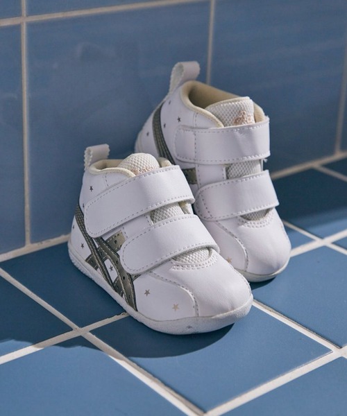 スニーカー asics kids SUKU2 アシックス キッズ スクスク GD.RUNNERBABY SL-MID 1144A004 100の画像