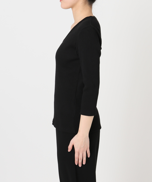 Deuxieme Classe（ドゥーズィエムクラス） tシャツ Rib Open Neck プル