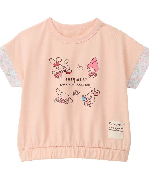 SWIMMER（スイマー） tシャツ SWIMMER×サンリオキャラクターズ 袖口