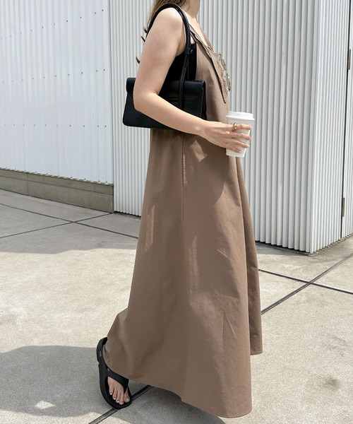 「andme」 「alma design」サロペットスカート M ブラック レディース_画像8
