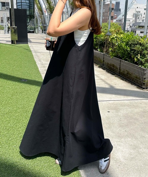 「andme」 「alma design」サロペットスカート M ブラック レディース_画像9