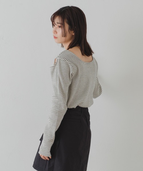 「Kastane」 長袖カットソー FREE ベージュ レディース_画像9