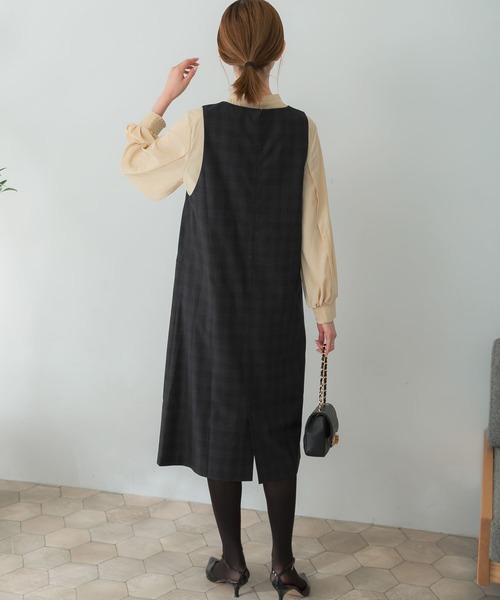 URBAN RESEARCH ROSSO ノースリーブワンピース　新品 URBAN RESEARCH ROSSO WOMEN」 ノースリーブワンピース 38 ネイビー