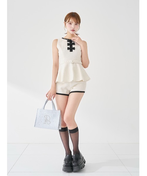 Darich（ダーリッチ） セットアップ ウエストラインバイカラーリボン