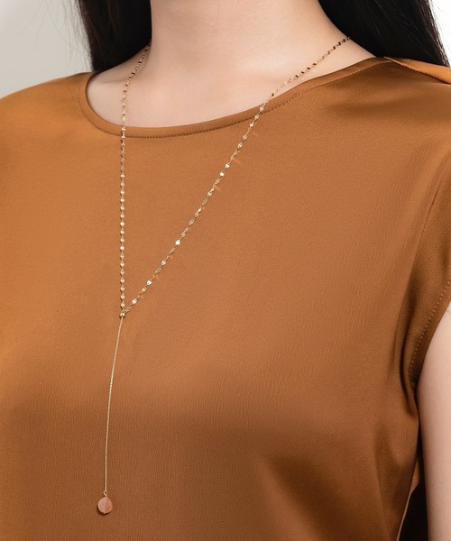 ESTELLE ネックレス 6月誕生石 K10 イエローゴールド オレンジムーン  