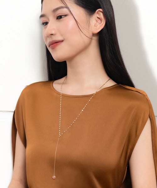 ESTELLE ネックレス 6月誕生石 K10 イエローゴールド オレンジムーン  