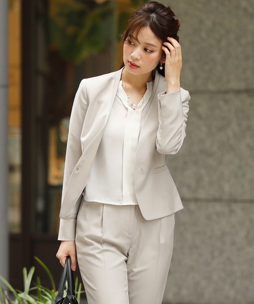 未使用　フォーマル　3点セット 喪服・礼服】洗える防しわフォーマル3点セットストレッチパンツ