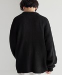 セーター ニット 片畦編み ポケット ルーズク...の詳細画像5