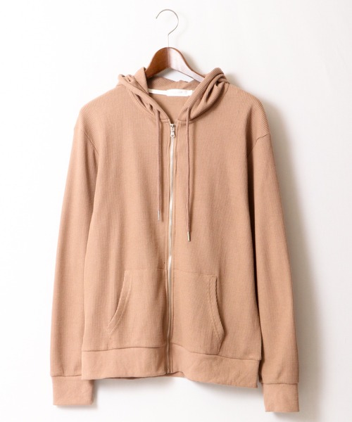 【LETTERFROMMOON】ワッフルフーディージップアップセットアップ LETTERFROMMOON】ワッフルフーディージップアップセットアップ