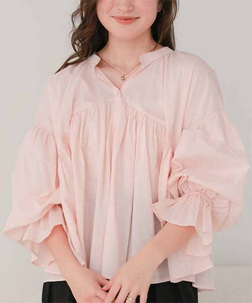 titivate（ティティベイト） ブラウス シャツ キャンディースリーブ