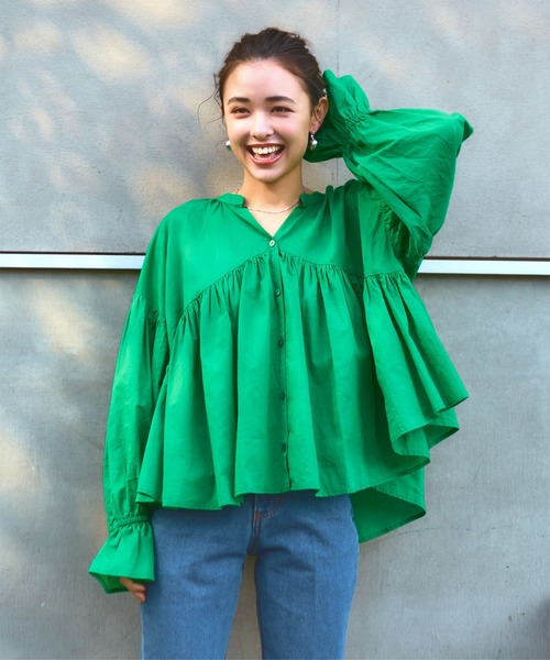 titivate（ティティベイト） ブラウス シャツ キャンディースリーブ