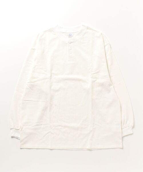 tシャツ 「FRUIT OF THE LOOM/フルーツオブザルーム」ヘビーオンス ヘンリーネック L/S TEEシャツ レディース メンズ