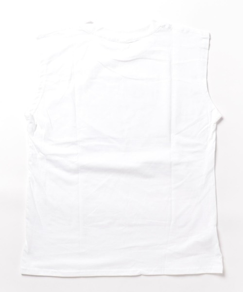 Trun様　ノースリーブ+tシャツ DIAVEL tシャツ 綿100% フラワープリントノースリーブTシャツ