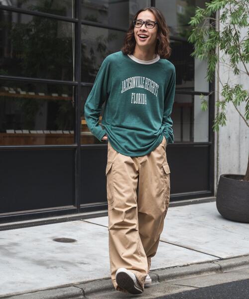 WEGO（ウィゴー） tシャツ WEGO/ヴィンテージロゴラグランロンT メンズ