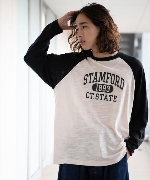 WEGO（ウィゴー） tシャツ WEGO/ヴィンテージロゴラグランロンT メンズ