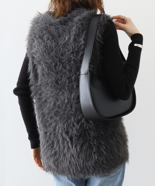 ＆soiree ニット セーター Vネックモヘアライクニットベスト