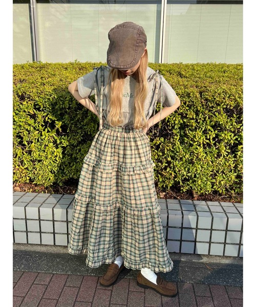 WC スカート 「カラバリ豊富」タータンチェックティアードスカート