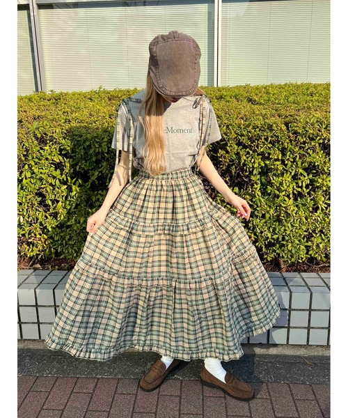 tsurubymarikooikawa ティアードチェックスカート36 tsurubymarikooikawa ティアードチェックスカート36（夏に