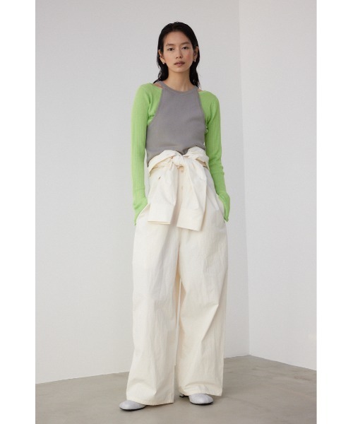 【PLUS】シアーレイヤードニットトップス/レディース/トップス ニット  長袖 ブランド AZUL PLUS AZUL BY MOUSSY 【PLUS】シアーレイヤードニットトップス