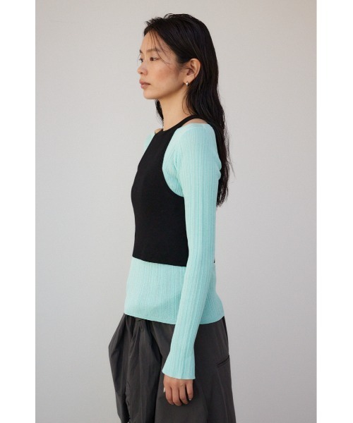 PLUS（AZUL BY MOUSSY） ニット セーター 「PLUS」シアー