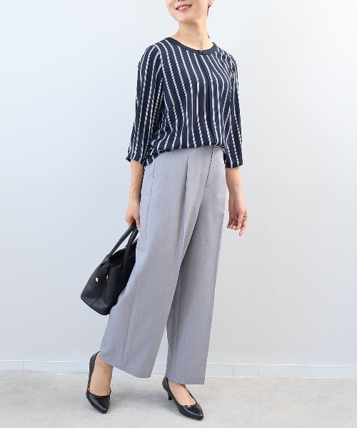 ブラウス シャツ 「L〜5L 大きいサイズ」フロンド タック ブラウス レディース fleur by mint breeze ブラウス シャツ 「L〜5L 大きいサイズ