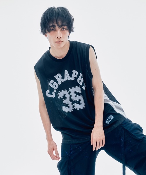 codegraphy tシャツ C.GRAPHY Mesh Jersey Sleeveless メンズ
