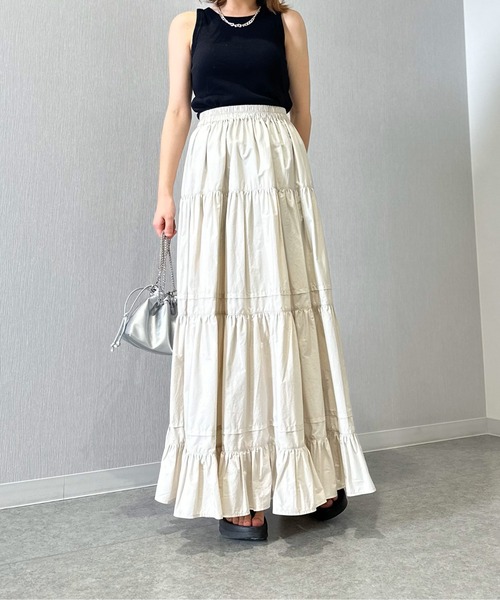 1chaku. スカート ティアードロングスカート : ZOZOTOWN Yahoo