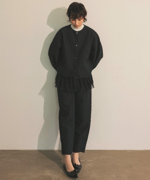 DONOBAN パンツ フラワーキルティングパンツ レディース