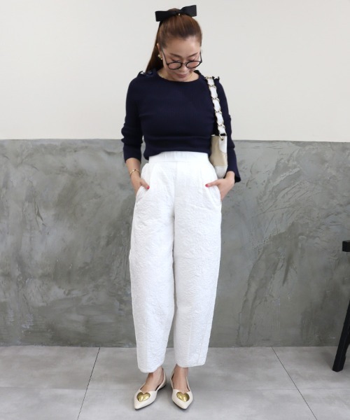 フラワーキルティングパンツ　Mサイズ DONOBAN（ドノバン） パンツ フラワーキルティングパンツ レディース