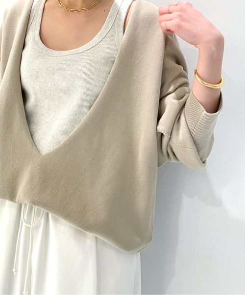 plage 「Plage」 Vネックニット FREE ネイビー レディース