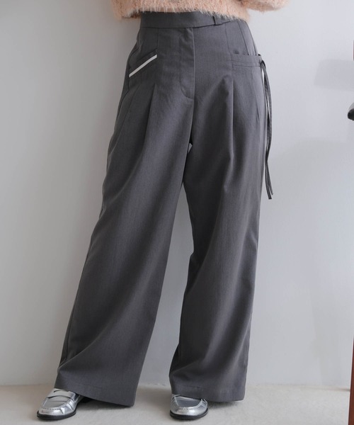 LADYMADE（レディメイド） ワイドパンツ パンツ アシメリボンポケット