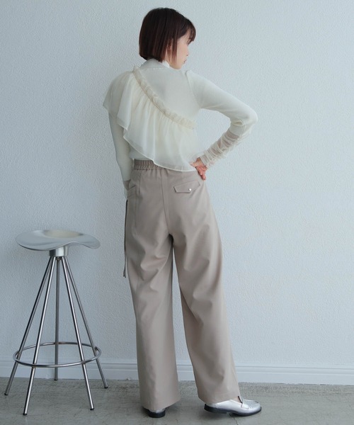 LADYMADE（レディメイド） パンツ アシメリボンポケットタックワイド