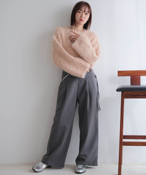LADYMADE（レディメイド） ワイドパンツ パンツ アシメリボンポケット