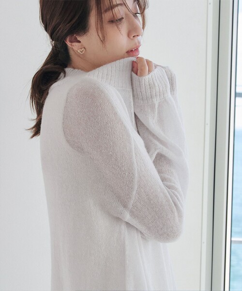 慈雨柔らかセーター Tiaclasse ニット セーター シアープルオーバーニット レディース