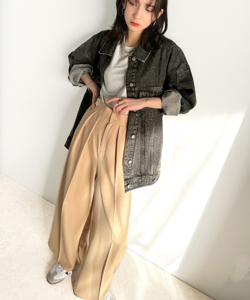 新品未使用タグ付★classicalelf ビッグシルエットデニムジャケット classicalelf デニムジャケット gジャン 綿100％華奢見え叶う