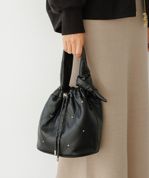 【オーダー品】　巾着バッグ　ドリンクバッグ 巾着バッグ | ネイビー ワイン用 - 包む オンラインショップ