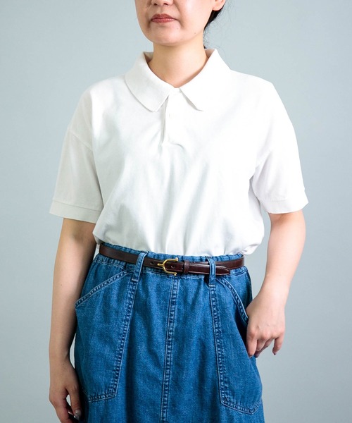 ポロシャツ ポロ 「OMNIGOD womens / オムニゴッド」 ギザコットンカノコ ショートスリーブポロシャツ レディース
