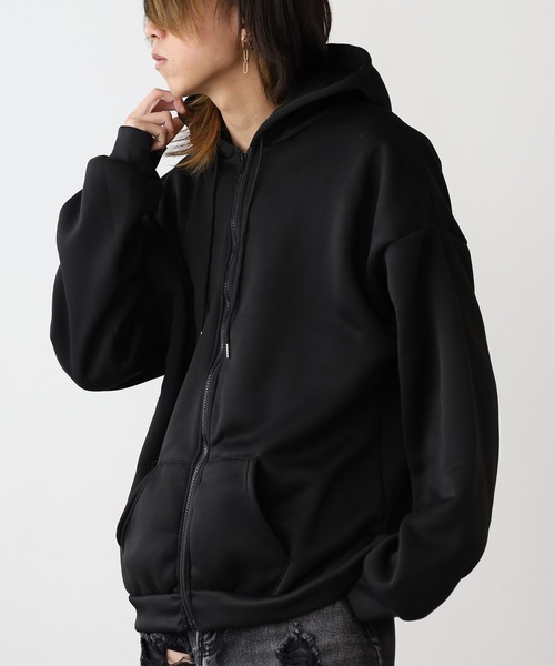 ROOP TOKYO パーカー ベーシック 同色無地ジップアップパーカー メンズ